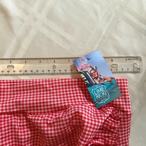 NEW Lime Ricki Red Gingham Swim Skirt XS: Modest w/attached swim bottoms - Picture 2 of 8